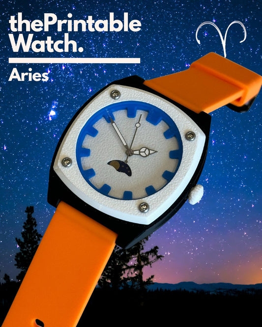 The Printable Watch Aries - Moonphase - 3D Print Files