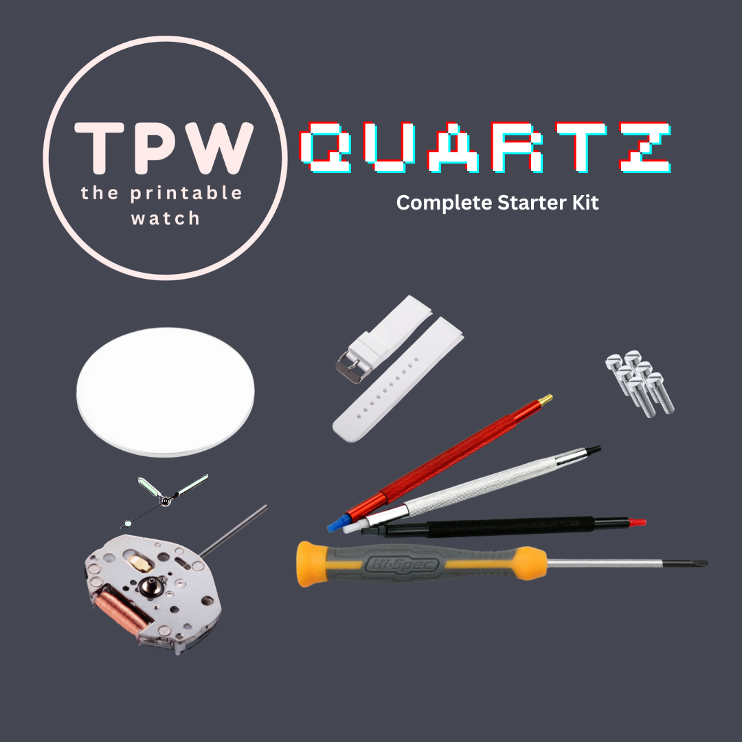 Quartz Watch Starter Kit - Excluding Print Files - The Printable Watch